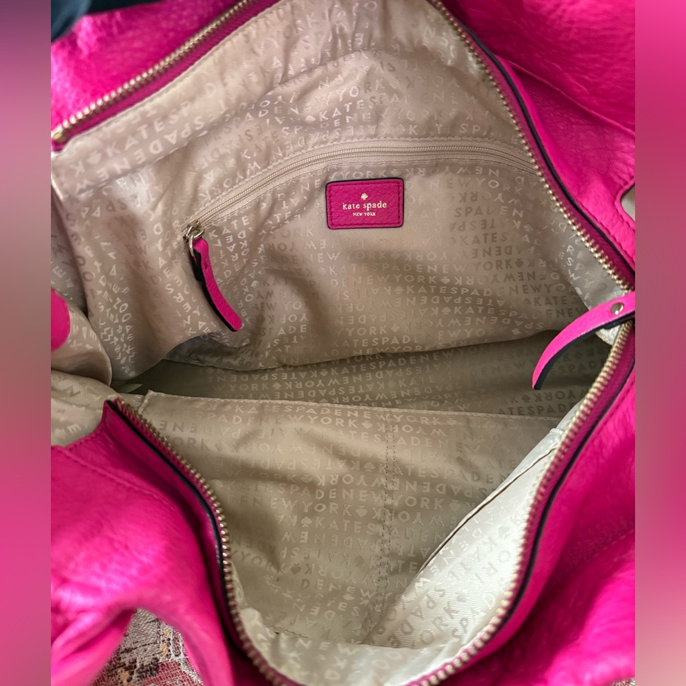 Kate Spade Berkshire Road Pink Magenta Gold Stevie Satchel Bag - Picture 8 of 10